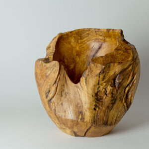 Beech form - carved