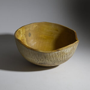 Bowl with Carved Exterior - Silver Birch.